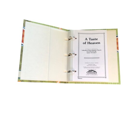 A Taste Of Heaven Cookbook Binder Lakeshore Road Baptist Church Recipes Communit - Picture 3 of 5